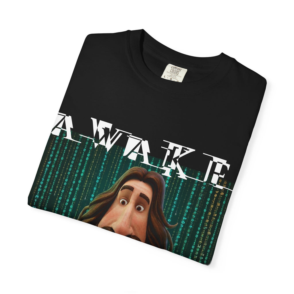 Wake Up, Sleeper — Heavyweight Graphic Tee Red Pill Edition · Ephesians 5:14 · Christian NERD Original